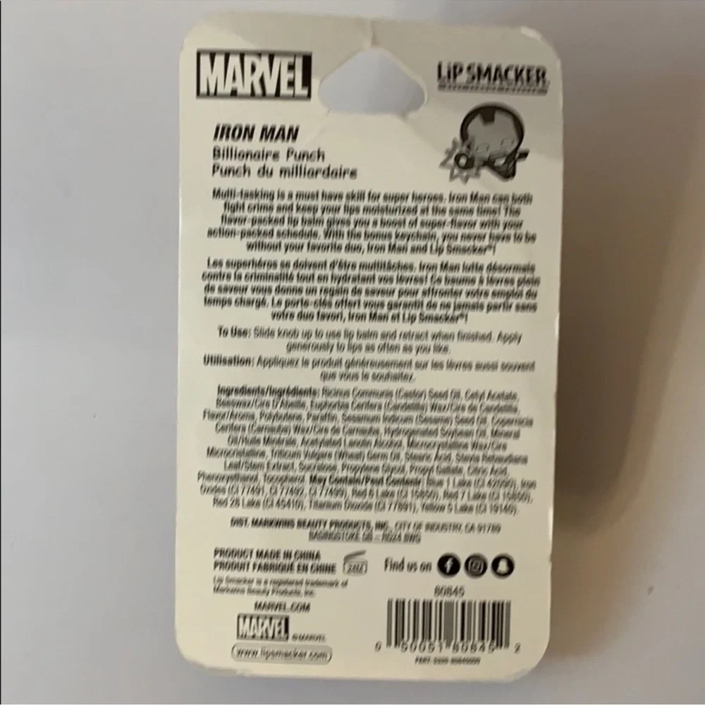 Lip Smacker Marvel Superhero Bundle of Iron Man and Captain America  Lip Balms